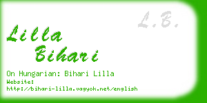 lilla bihari business card